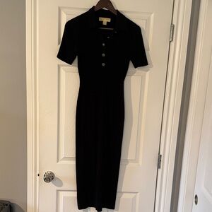 MICHAEL Michael Kors Black Polo Midi Dress